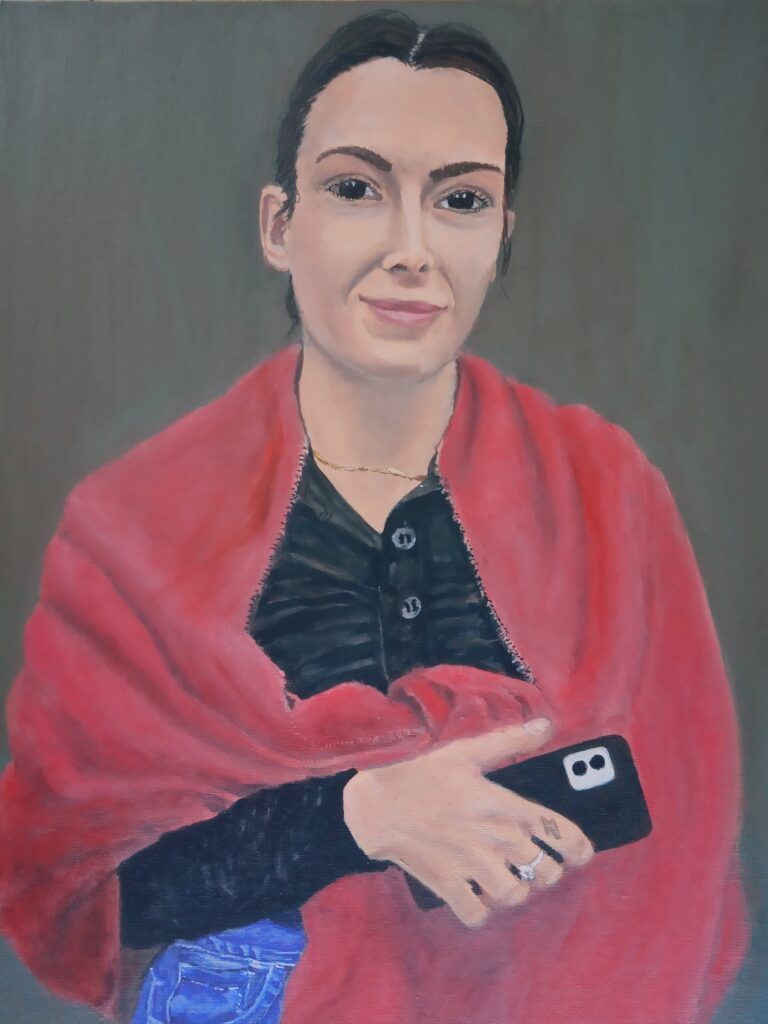 Portrait peint d'une jeune femme