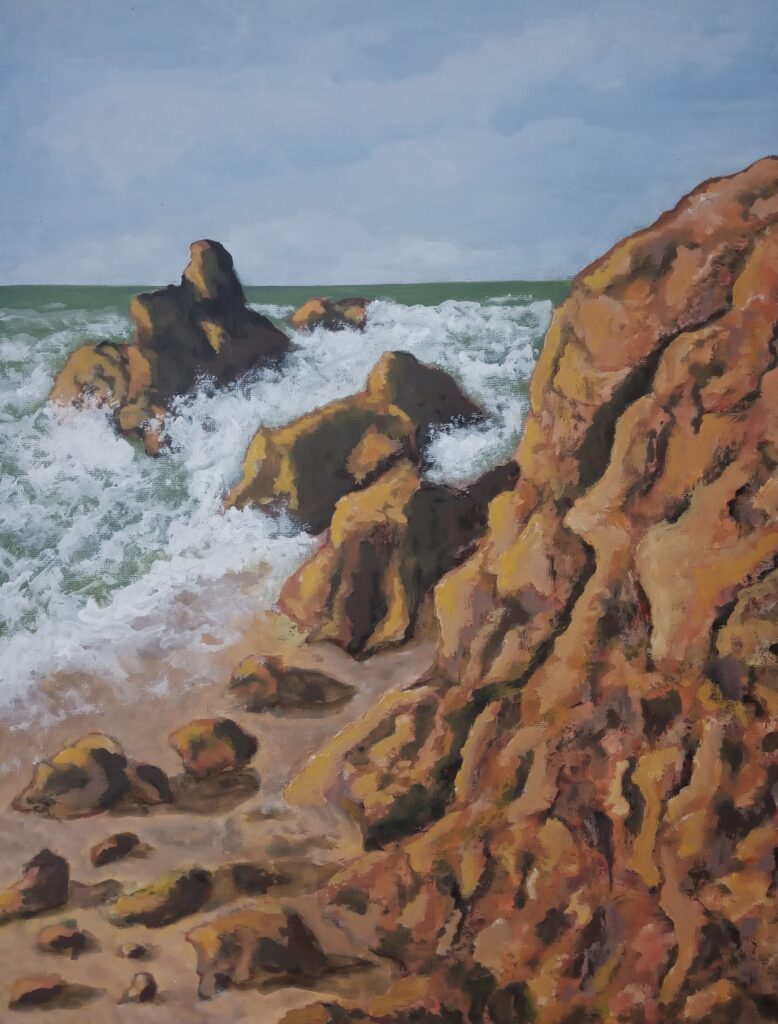 Peinture paysage océan en presqu'île de Guérande
