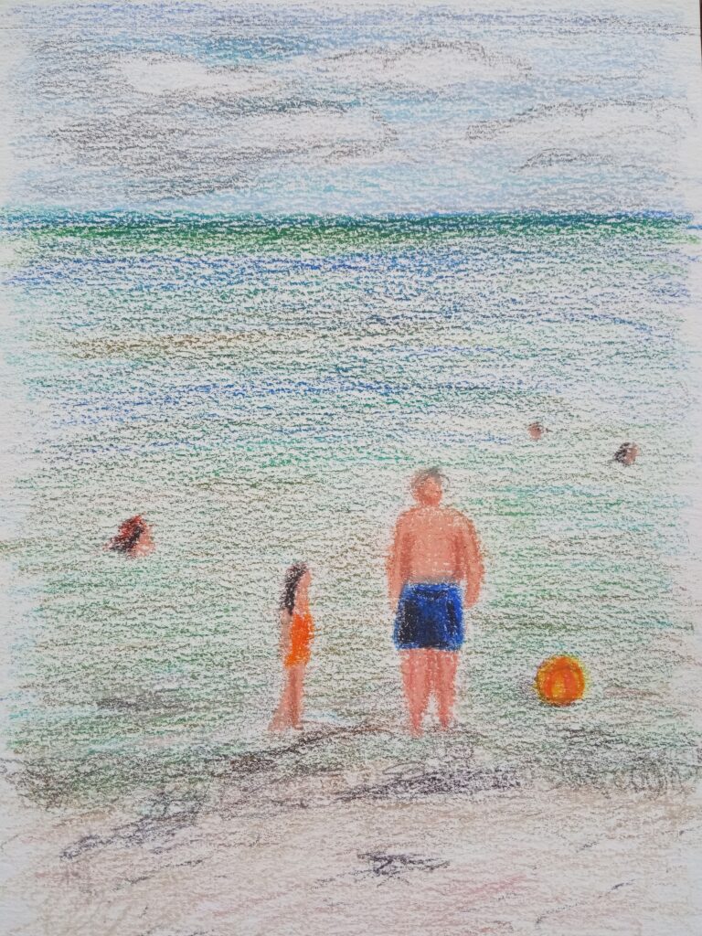 Croquis plage du Nau