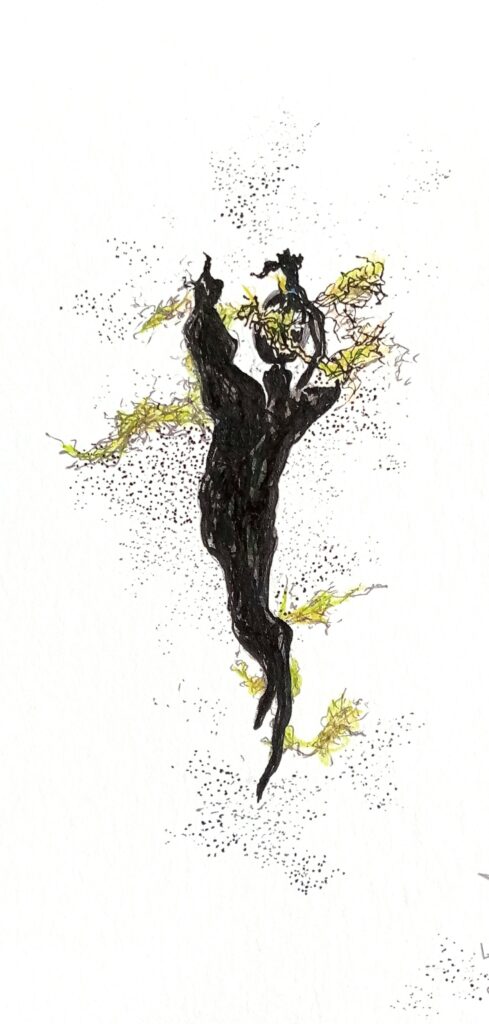 Dessin réalisé pendant une exposition à la Chapelle ste marguerite de Pornichet.