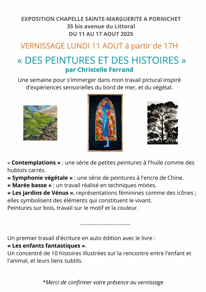 EXPOSITION DE PEINTURE CHAPELLE STE MARGUERITE A PORNICHET