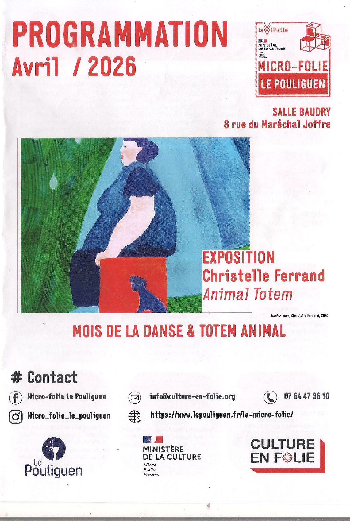 Programmation exposition microfolie avril et mai 2026 au Pouliguen